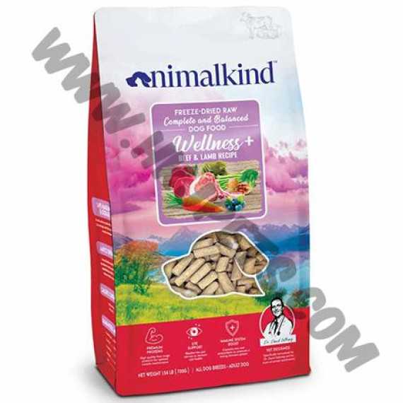 Animalkind 凍乾生肉 狗主糧 牛肉加羊肉配方 (700克)