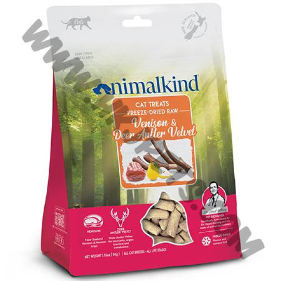 Animalkind 凍乾生肉 貓貓零食 鹿肉加鹿茸 (50克)