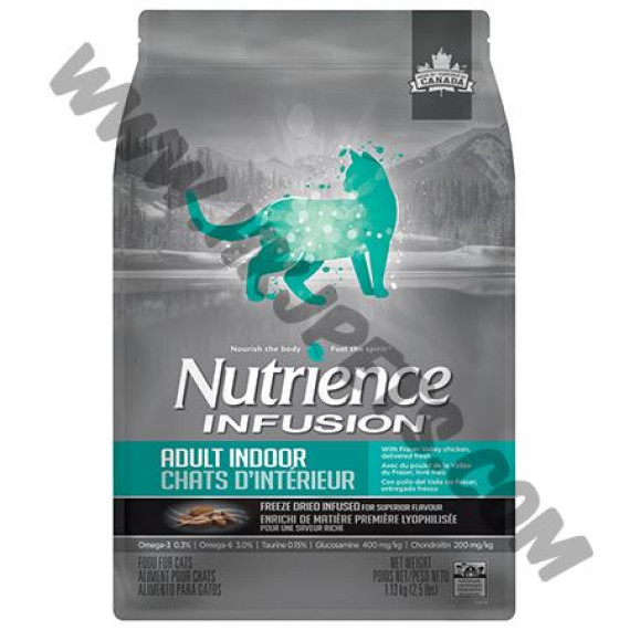 Nutrience Infusion 凍乾內層系列 室內貓 鮮雞肉配方 (5磅)