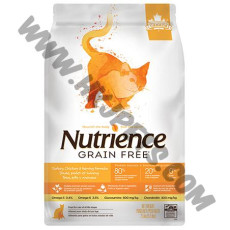 Nutrience Grain Free 無穀物系列 全貓 火雞，雞，鯡魚配方 (5.5磅)