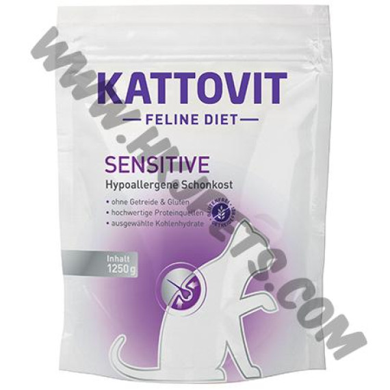 Kattovit Sensitive 無穀物無麩質單一蛋白低敏 貓主食乾糧 吞拿魚配方 (1.25公斤)