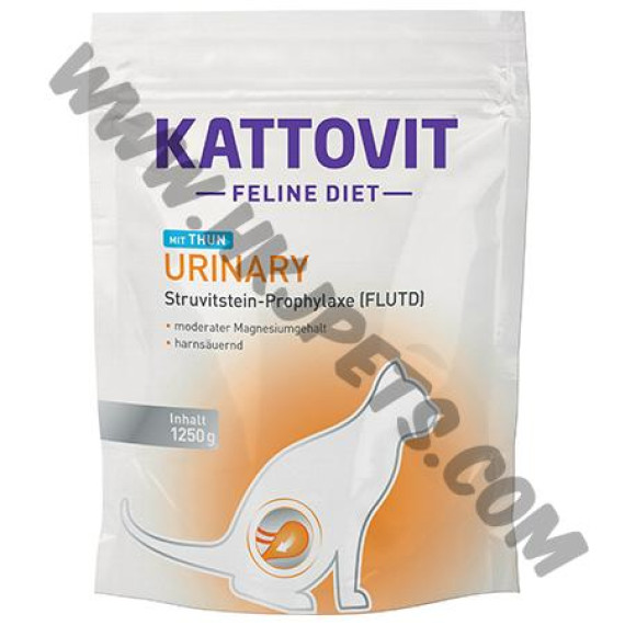 Kattovit Urinary 低鎂及添加硫酸鈣防尿石 貓主食乾糧 吞拿魚配方 (藍/Thun，1.25公斤)