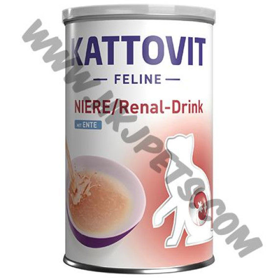 Kattovit Renal 低磷低蛋白腎臟保健 貓肉湯罐罐 鴨肉配方 (藍/Ente，135毫升)