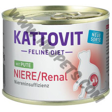 Kattovit Renal 低磷低蛋白腎臟保健 貓罐罐 火雞配方 (綠/Pute，185克)