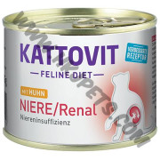 Kattovit Renal 低磷低蛋白腎臟保健 貓罐罐 雞肉配方 (橙/Huhn，185克)