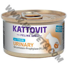 Kattovit Urinary 低鎂及添加硫酸鈣防尿石 貓罐罐 吞拿魚配方 (藍/Thun，85克)