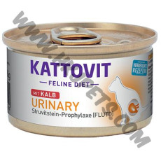 Kattovit Urinary 低鎂及添加硫酸鈣防尿石 貓罐罐 鹿肉配方 (紅/Kalb，85克)