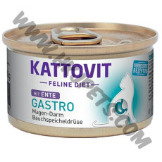 Kattovit Gastro 無麩質易消化低脂腸胃 貓罐罐 鴨肉配方 (紫/Ente，85克)