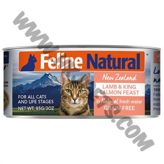 Feline Natural 貓罐頭 羊肉及三文魚配方 (85克)